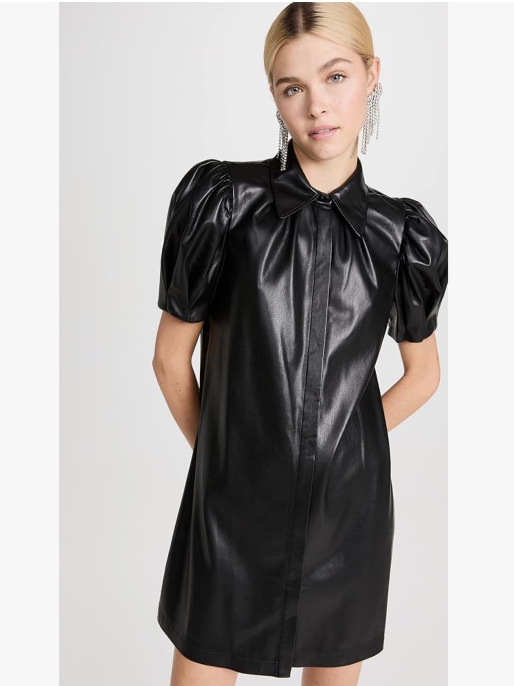 Alice + Olivia JemFaux Leather Dress